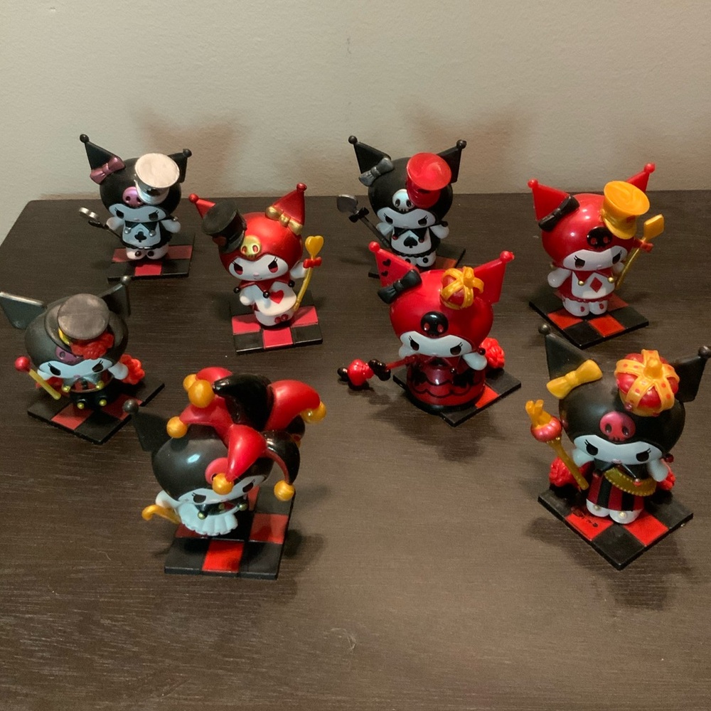 Card deck kuromi figurines set